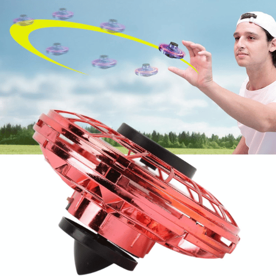 LED UFO TYPE FLYING HELICOPTER SPINNER WITH 360° ROTATION