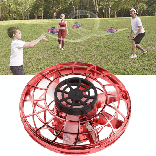 LED UFO TYPE FLYING HELICOPTER SPINNER WITH 360° ROTATION