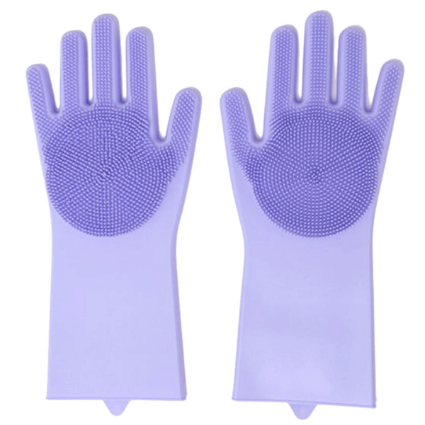 MULTICOLOR SILICON DISH WASHING HAND GLOVE - DURABLE, REUSABLE CLEANING GLOVES