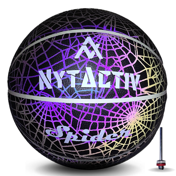 NYTACTIV HOLOGRAPHIC GLOWING BLACK SPIDER BASKETBALL